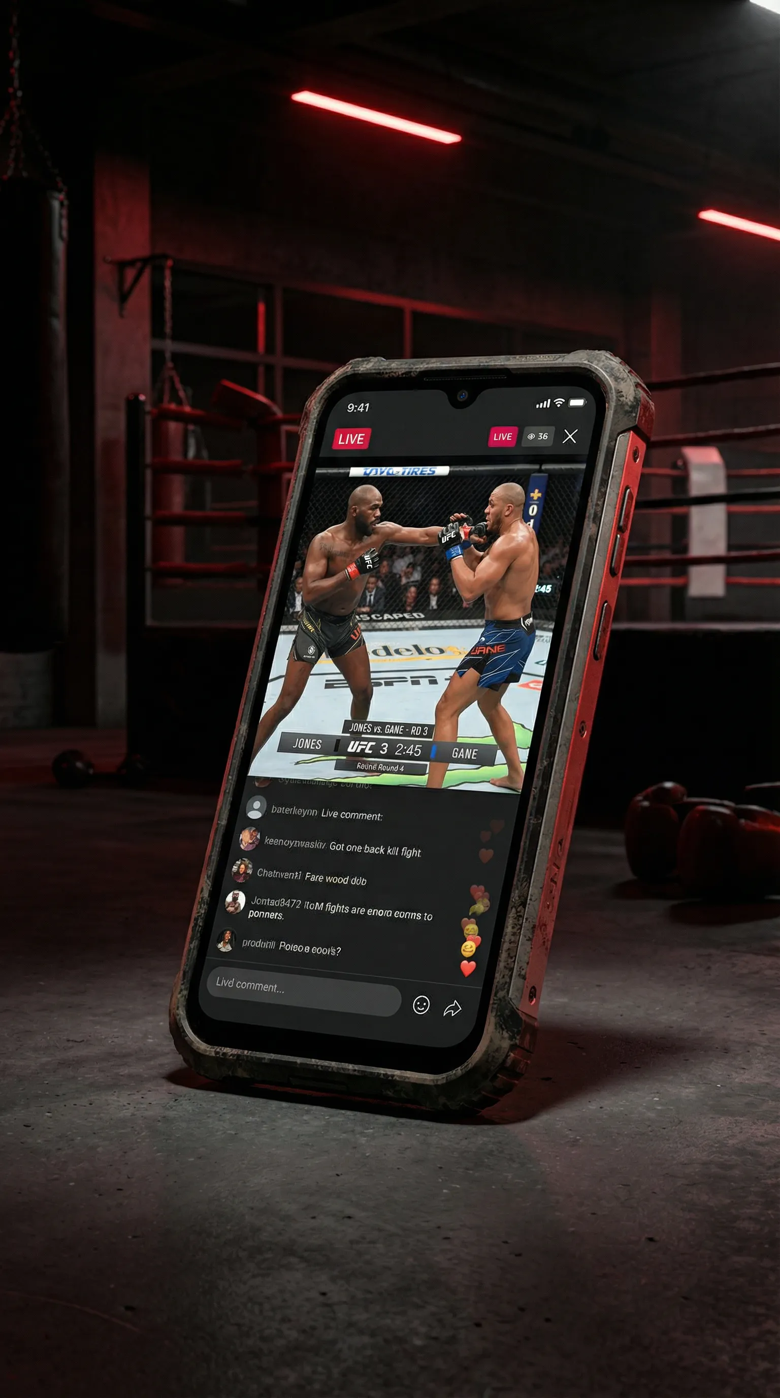 91看片软件 移动端APP格斗直播界面